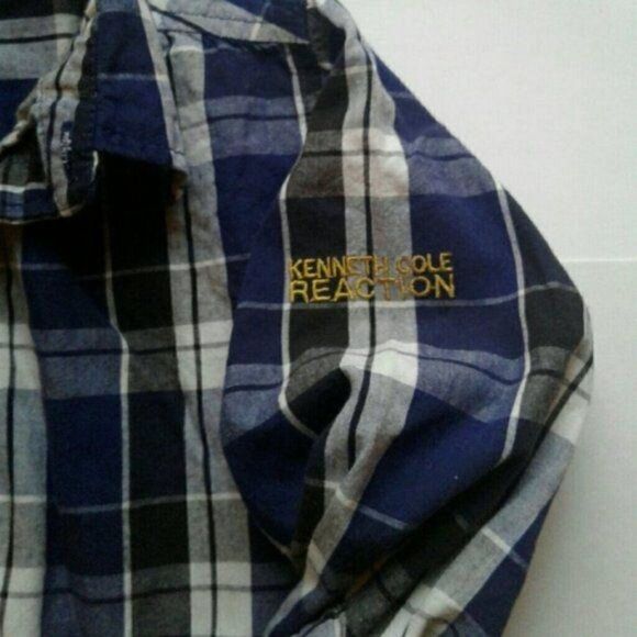 4t blue plaid button up - Picture 3 of 4